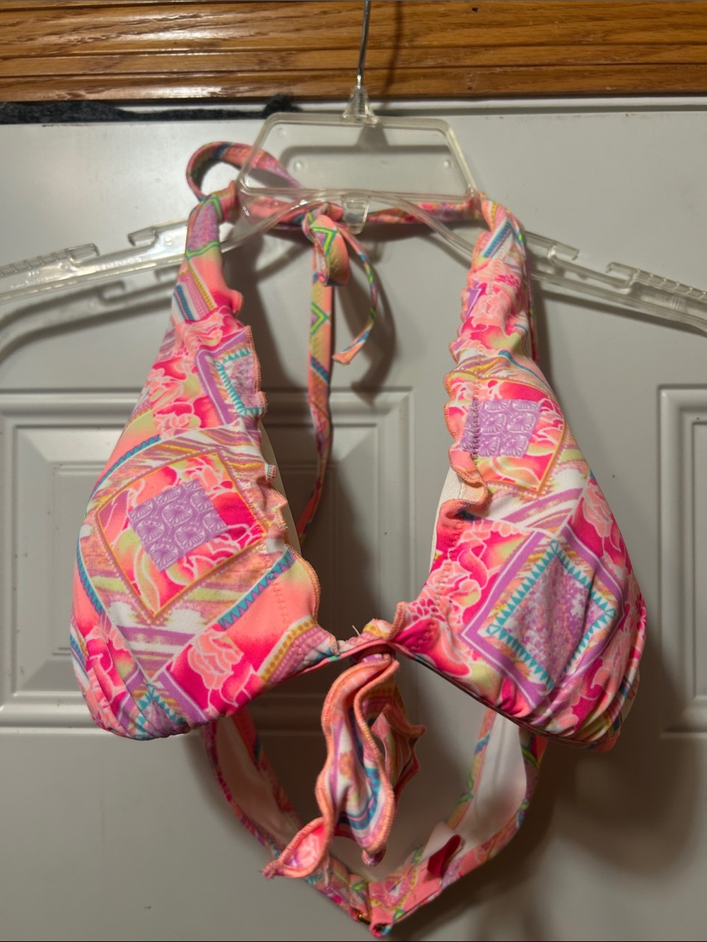 Victoria’s Secret Pink Multicolor Swim Bikini Top 34DD